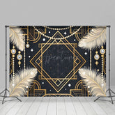 Aperturee - Aperturee Gatsby Carnival Elegant Geometric Feather Backdrop